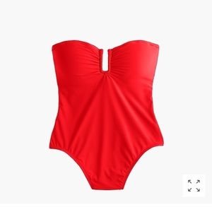 Jcrew u front red one piece